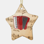 Accordeonmuziek, populair ontwerp, keramisch ornament (Links)