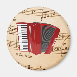 Accordeonmuziek, populair ontwerp, magneet