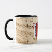 Accordeonmuziek, populair ontwerp, mok (Links)