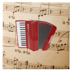 Accordeonmuziek, populair ontwerp, tegeltje