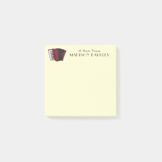 Accordeonmuzikant Band Docent Post-it-briefjes Post-it® Notes (Voorkant)