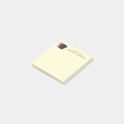 Accordeonmuzikant Band Docent Post-it-briefjes Post-it® Notes (Schuin)