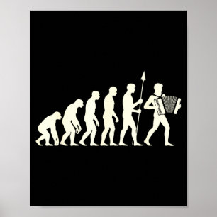 Accordeonontwerp voor mannen vrouwen accordeonist  poster