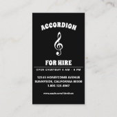 accordeonspeelrobot visitekaartje (Achterkant)