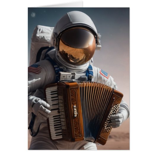 accordeonspel astronaut (Voorkant)