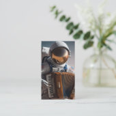 accordeonspel astronaut visitekaartje (Staand voorkant)