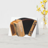 Accordeonspeler accordeonist Squeezebox Verjaardag Kaart (Gele Bloem)