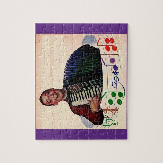 accordeonspeler legpuzzel (Verticaal)