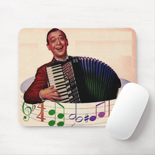 accordeonspeler muismat (Met muis)