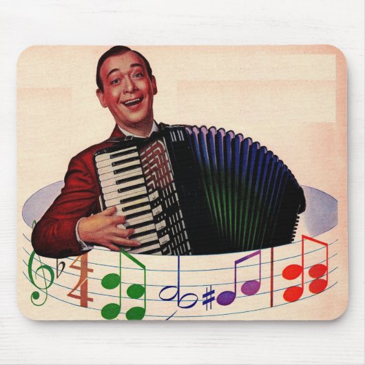 accordeonspeler muismat (Voorkant)