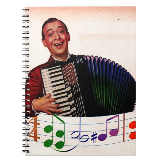 accordeonspeler notitieboek (Voorkant)