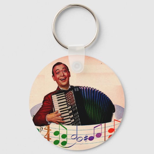 accordeonspeler sleutelhanger (Voorkant)