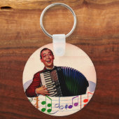 accordeonspeler sleutelhanger (Voorkant)