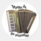 Accordeonspeler stickers (Voorkant)