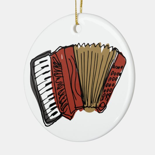 Accordian Keramisch Ornament (Links)