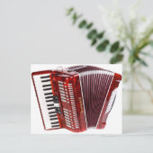 ACCORDIAN MUSICAL INSTRUMENT BRIEFKAART (Staand voorkant)