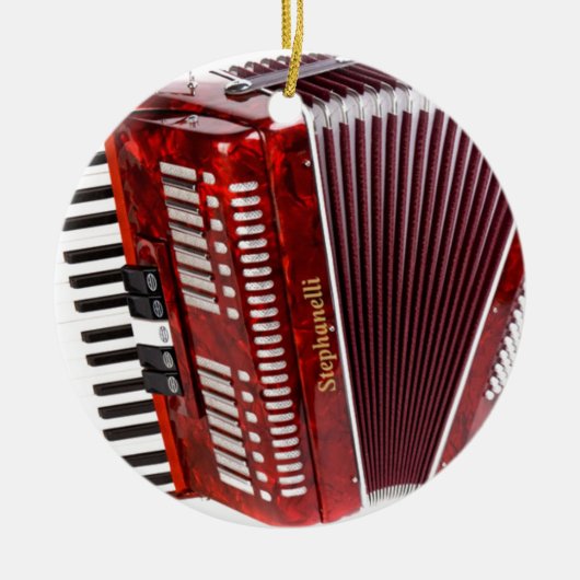 ACCORDIAN MUSICAL INSTRUMENT KERAMISCH ORNAMENT (Voorkant)