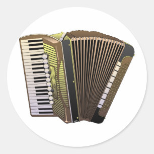 Accordian Ronde Sticker