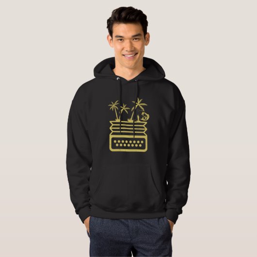 Accordion And Angler Fishing Accordion Music Instr Hoodie (Voorkant volledig)