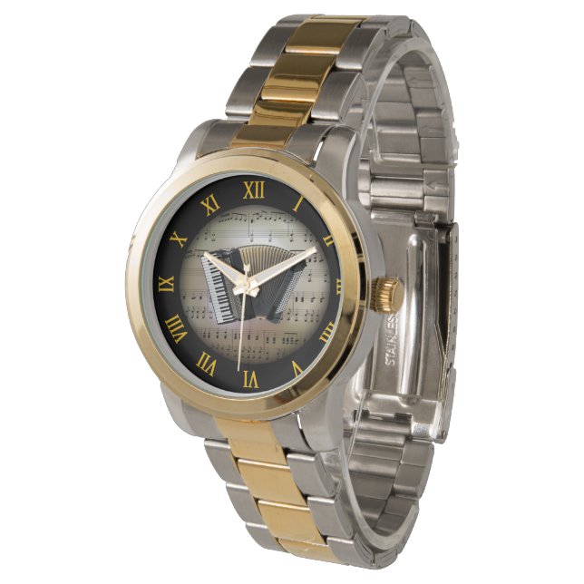 Accordion ~ Background "The Musical Planet" * ~ Horloge (Gekanteld)