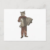 Accordion Cat Briefkaart (Voorkant)