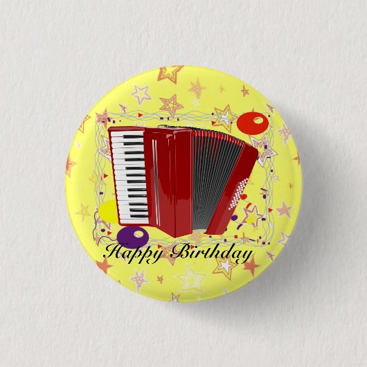 Accordion Celebration Ronde Button 3,2 Cm (Voorkant)