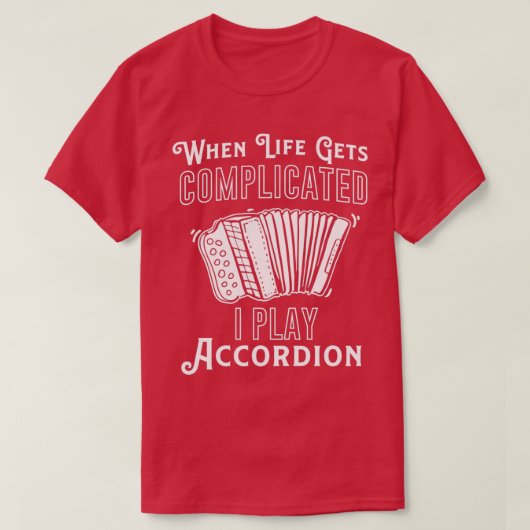 Accordion Concertina Melodeon Piano Accordion Gift T-shirt (Design voorkant)