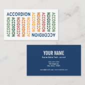 Accordion Cute Colorful Visitekaartje (Voorkant / Achterkant)