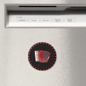 Accordion: De rode accordeon Magneet (Insitu (Vaatwasser))