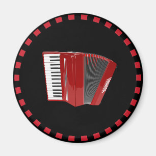 Accordion: De rode accordeon Magneet