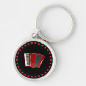 Accordion: De rode accordeon Sleutelhanger (Voorkant)