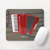 Accordion: De rode cordion sjabloon Muismat (Met muis)