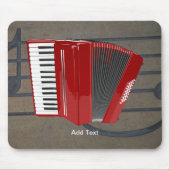 Accordion: De rode cordion sjabloon Muismat (Voorkant)