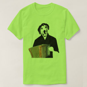 Accordion Dog Player Funny Cajun Music Tee Shirt