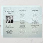 Accordion Fold Photo Beach Wedding Program (Voorkant / Achterkant)