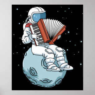 Accordion Gift Mannen Accordion Music Cadeau Poster