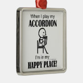 Accordion Happy Place Metalen Ornament (Rechts)