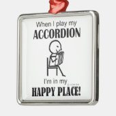 Accordion Happy Place Metalen Ornament (Links)