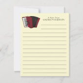 Accordion Instrument Musician Music Teacher Bedankkaart (Voorkant)