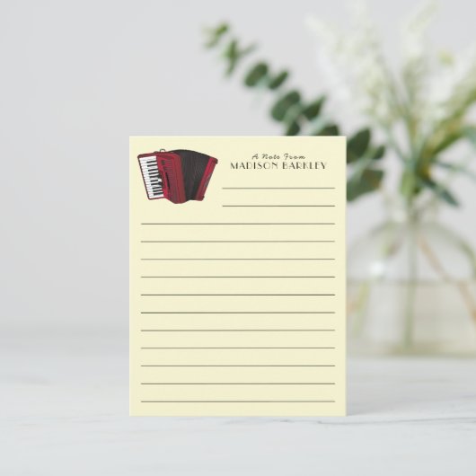 Accordion Instrument Musician Music Teacher Bedankkaart (Staand voorkant)