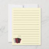 Accordion Instrument Musician Music Teacher Bedankkaart (Achterkant)