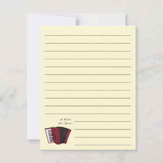 Accordion Instrument Musician Music Teacher Bedankkaart (Achterkant)