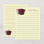 Accordion Instrument Musician Music Teacher Bedankkaart (Voorkant / Achterkant)