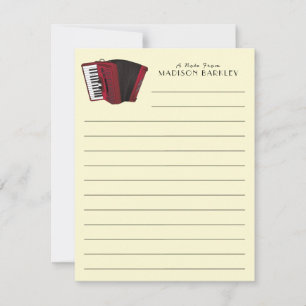 Accordion Instrument Musician Music Teacher Bedankkaart