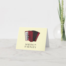 Accordion Instrument Musician Music Teacher Notitiekaartje