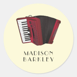 Accordion Instrument Musician Music Teacher Ronde Sticker