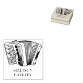 Accordion Instrument Musician Music Teacher Rubberstempel (Gestempeld)
