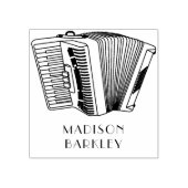 Accordion Instrument Musician Music Teacher Rubberstempel (Afrduk)
