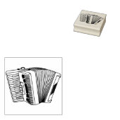 Accordion Instrument Musician Music Teacher Rubberstempel (Gestempeld)