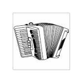 Accordion Instrument Musician Music Teacher Rubberstempel (Afrduk)